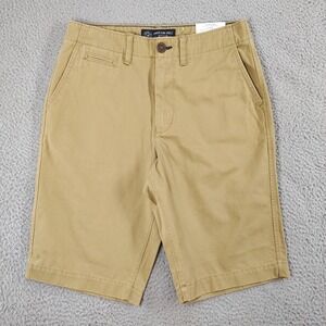 American Eagle Outfitters Shorts Mens 30 Khaki Tan Chino Longboard Flat Front